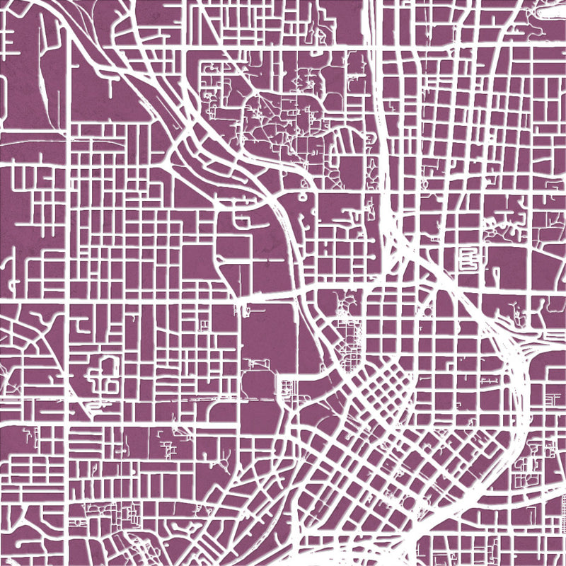 Atlanta Map: City Street Map of Atlanta Georgia - Colour Series Art Print