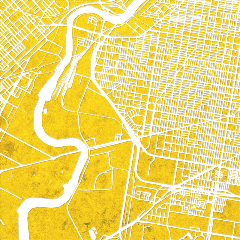 Philadelphia Map: City Street Map, Pennsylvania - Colour Series Art Print
