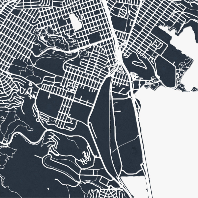 San Francisco Map: City Street Map of San Francisco California - Colour Series Art Print