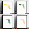 Florida Map: State Map of Florida - Nature Series Art Print