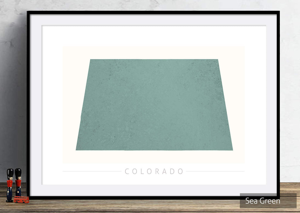 Colorado Map: State Map of Colorado - Colour Series Art Print