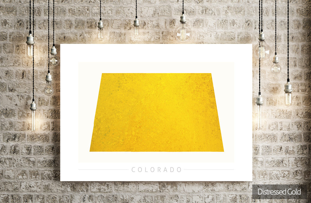 Colorado Map: State Map of Colorado - Colour Series Art Print