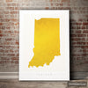 Indiana Map: State Map of Indiana - Colour Series Art Print