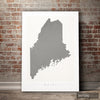 Maine Map: State Map of Maine - Colour Series Art Print