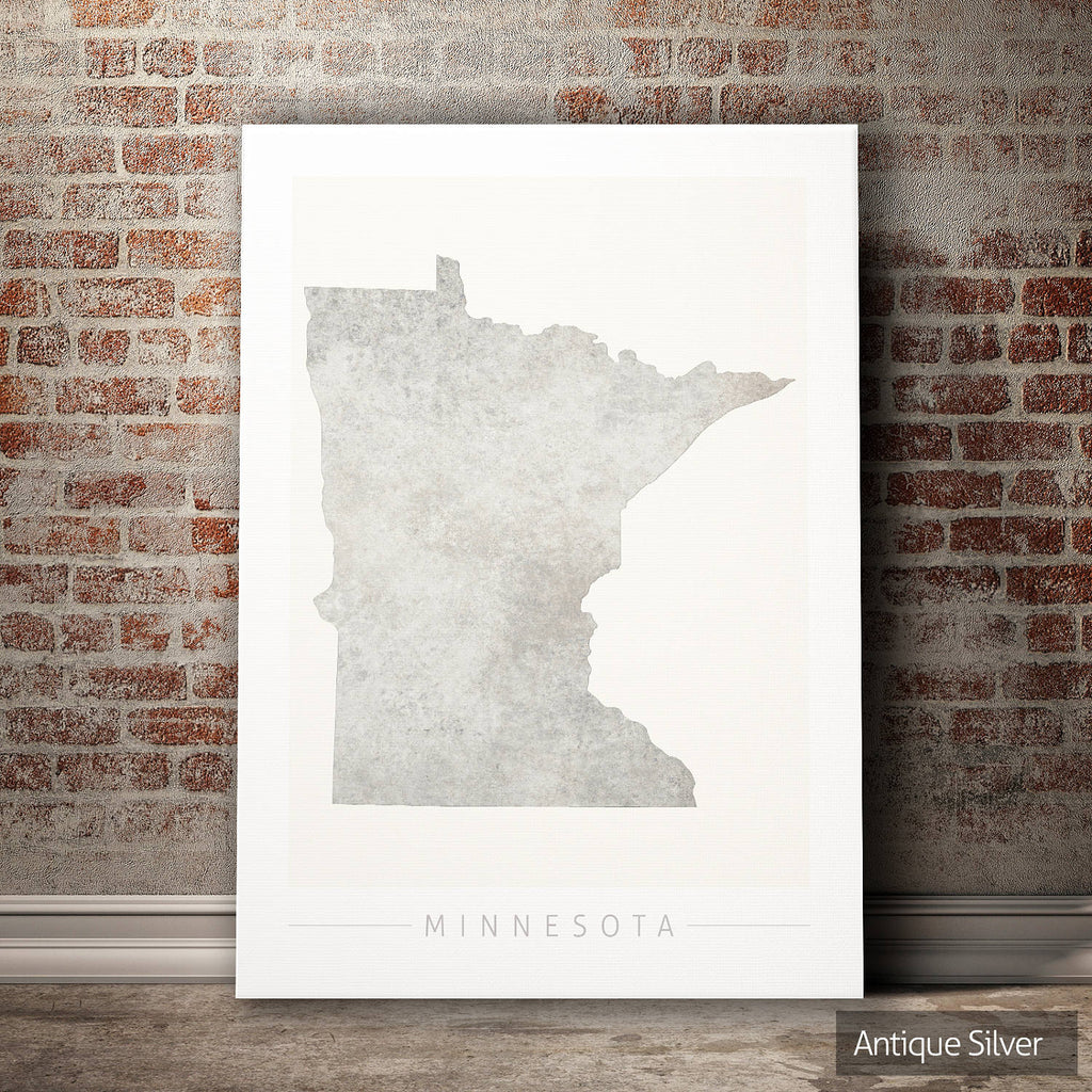 Minnesota Map: State Map of Minnesota - Colour Series Art Print