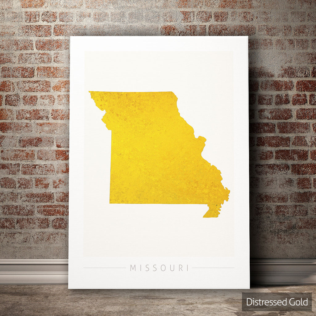 Missouri Map: State Map of Missouri - Colour Series Art Print
