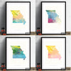 Missouri Map: State Map of Missouri - Nature Series Art Print