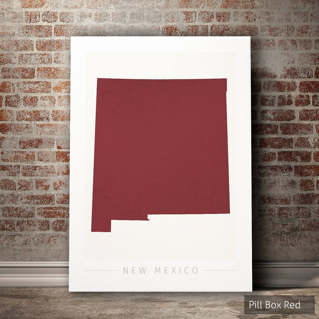 New Mexico Map: State Map of New Mexico - Colour Series Art Print