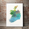 Republic of Ireland Map: Country Map  - Nature Series Art Print