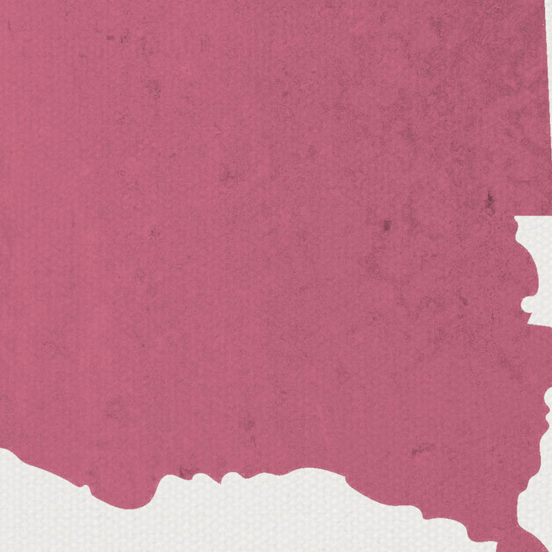 South Dakota Map: State Map of South Dakota - Colour Series Art Print