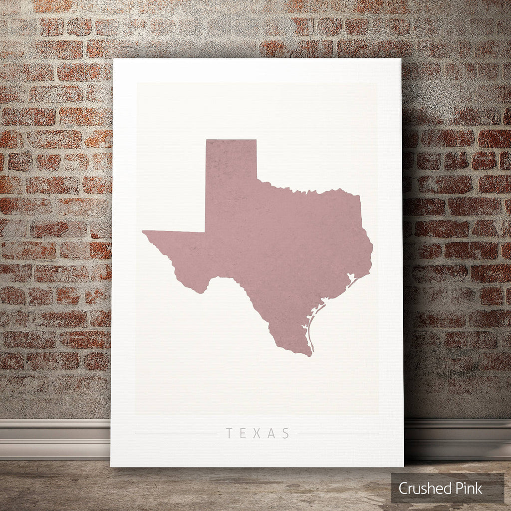 Texas Map: State Map of Texas - Colour Series Art Print