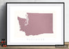 Washington Map: State Map of Washington DC - Colour Series Art Print