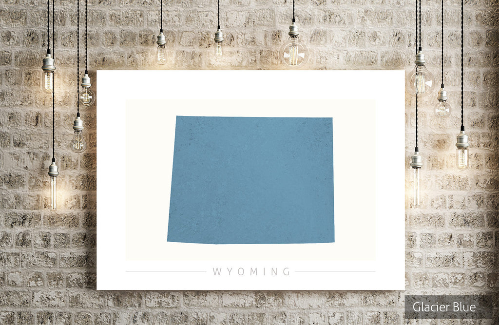 Wyoming Map: State Map of Wyoming - Colour Series Art Print