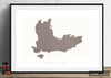 South East Map: County Map of South East England - Colour Series Art Print