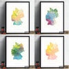 Germany Map: Country Map of Germany  - Nature Series Art Print