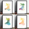 Wales Map: Country Map of Wales  - Nature Series Art Print