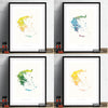 Greece Map: Country Map of Greece  - Nature Series Art Print