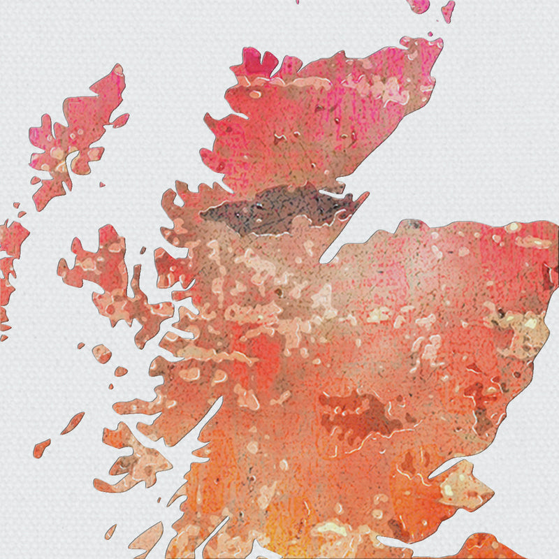 United Kingdom Map: Country Map of United Kingdom - Sunset Series Art Print
