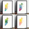 Belize Map: Country Map of Belize  - Nature Series Art Print