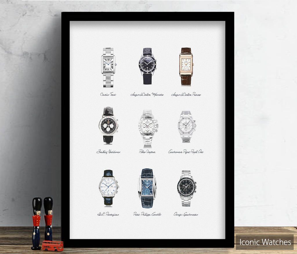 Collector Series: Iconic Watches Illustration Watercolour Art Print