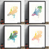Netherlands Map: Country Map of Netherlands  - Nature Series Art Print