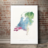 Netherlands Map: Country Map of Netherlands  - Nature Series Art Print