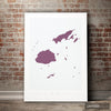 Fiji Map: Country Map of Fiji - Colour Series Art Print