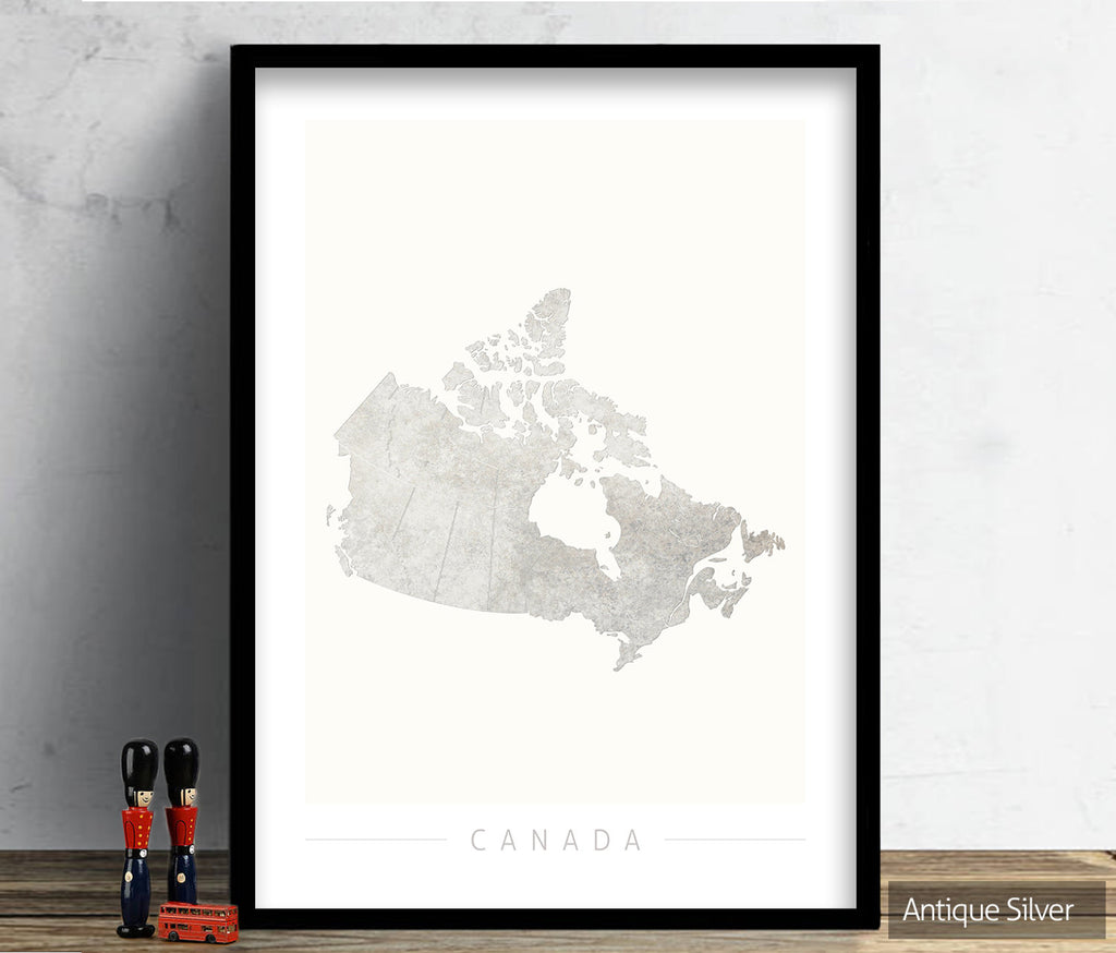 Canada Map: Country Map of Canada - Colour Series Art Print