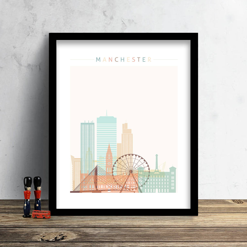 Manchester Skyline: Cityscape Art Print, Home Decor