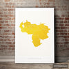 Venezuela Map: Country Map of Venezuela - Colour Series Art Print
