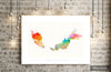 Malaysia Map: Country Map of Malaysia - Sunset Series Art Print