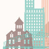 Memphis Skyline: Cityscape Art Print, Home