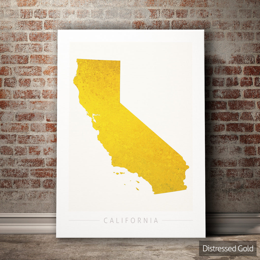 California Map: State Map of California - Colour Series Art Print