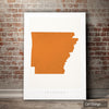 Arkansas Map: State Map of Arkansas - Colour Series Art Print