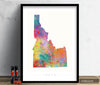 Idaho Map: State Map of Idaho - Sunset Series Art Print