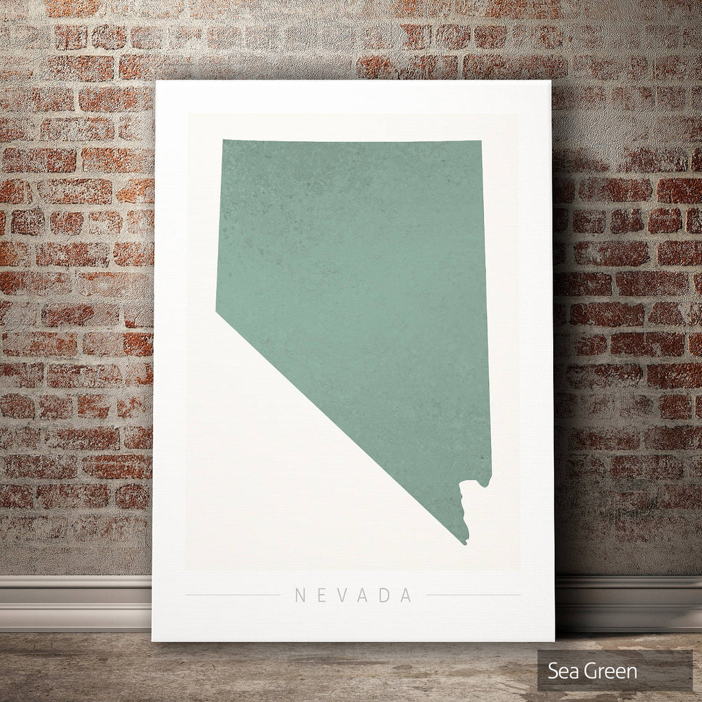 Nevada Map: State Map of Nevada - Colour Series Art Print