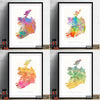 Republic of Ireland Map: Country Map: Sunset Series Art Print