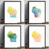 Wisconsin Map: State Map of Wisconsin - Nature Series Art Print