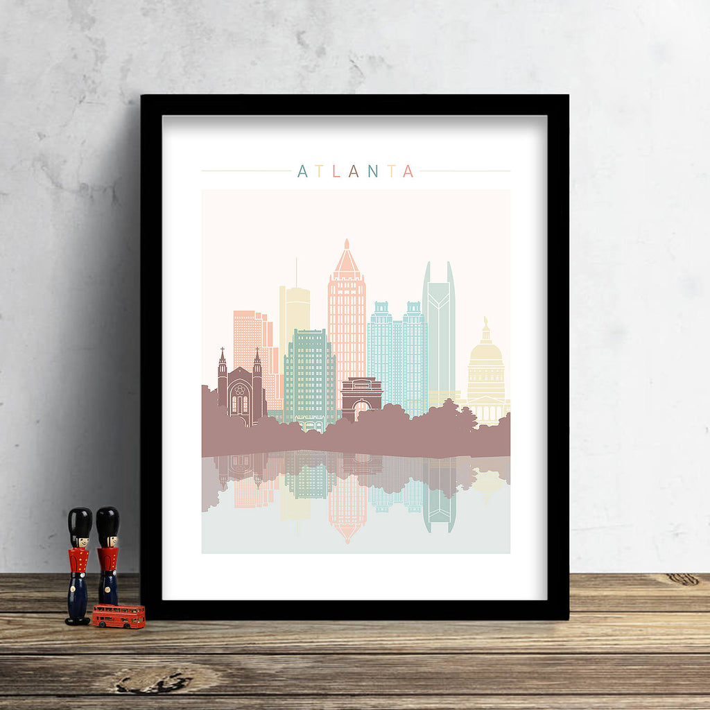 Atlanta Skyline: Cityscape Art Print, Home