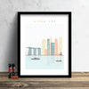 Singapore Skyline: Cityscape Art Print, Home
