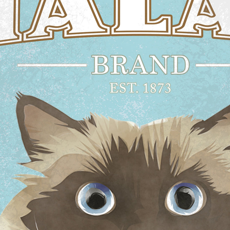 HIMALAYAN CAT: Iced Tea Brand Vintage Sign - for Pet Lovers Archival Art PRINT