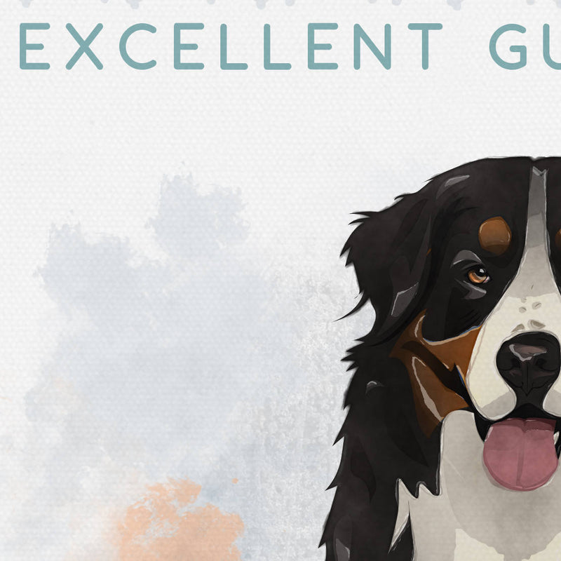BERNESE MOUNTAIN Dog: Trait Print - Breed Personality  - Gift Pet Lovers Art Print