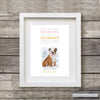 ENGLISH BULLDOG Dog: Trait Print - Breed Personality  - Gift Pet Lovers Art Print