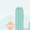 Vancouver Skyline: Cityscape Art Print, Home