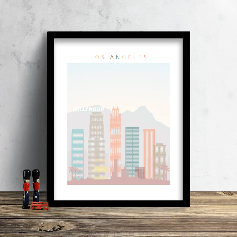 Los Angeles Skyline: Cityscape Art Print, Home