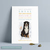 BERNESE MOUNTAIN Dog: Trait Print - Breed Personality  - Gift Pet Lovers Art Print