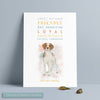 BRITTANY SPANIEL Dog: Trait Print - Breed Personality  - Gift Pet Lovers Art Print