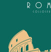 Rome, Colloseum: Travel Poster, World Landmarks Print