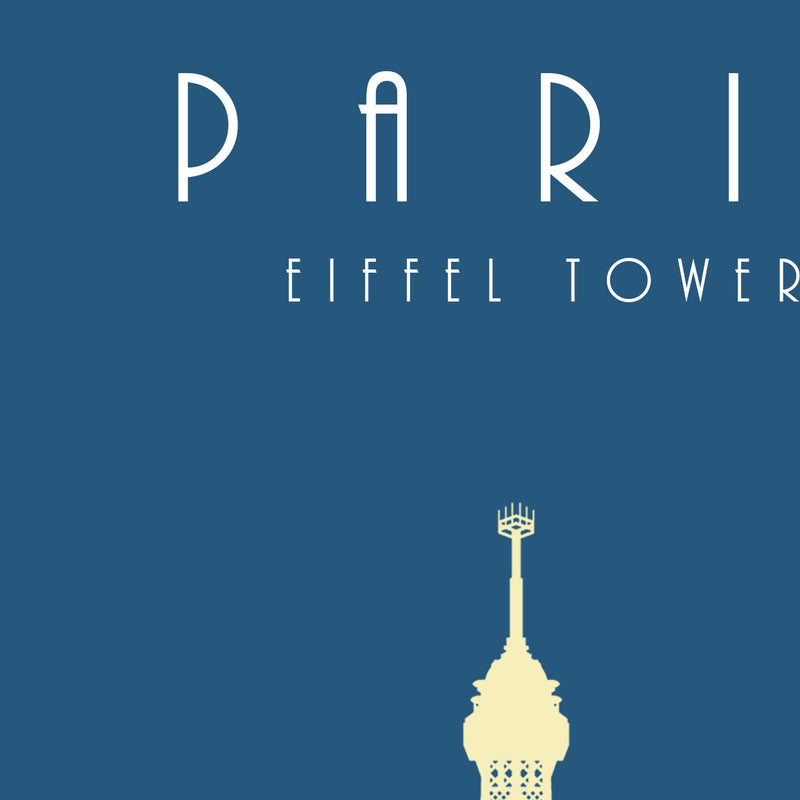 Paris, Eiffel Tower: Travel Poster, World Landmarks Print