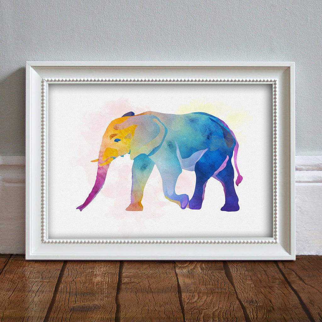 Elephant: Watercolour Print For Nursery, Home Decor - Africa Animal Illustration Series
